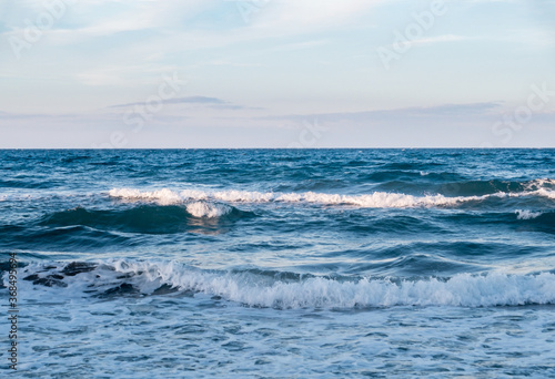 sea, water, waves, horizon, ocean, open sea, blue, tide, wave, waves, background, texture, nature, environment,