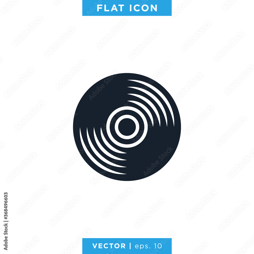 CD Music Icon Vector Logo Design Template. CD Music Icon Vector Logo Design Template.