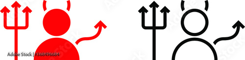 The Devil icon , vector