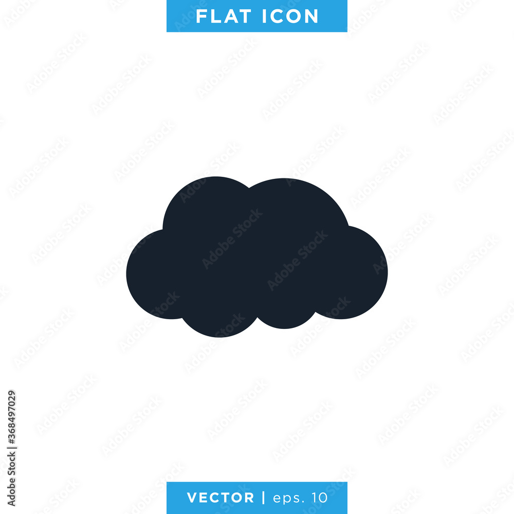 Cloud Icon Vector Logo Design Template. Cloud Icon Vector Logo Design Template.