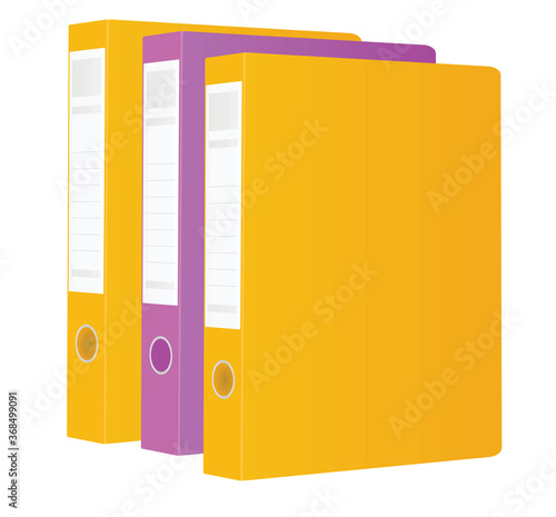 Colorful office folder. vector illustration.