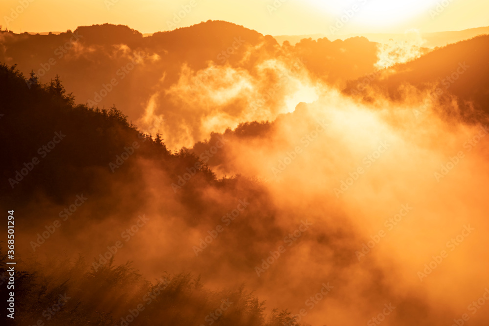 Magic foggy sunset in transylvaninan mountains. Magic foggy sunset in transylvaninan mountains.