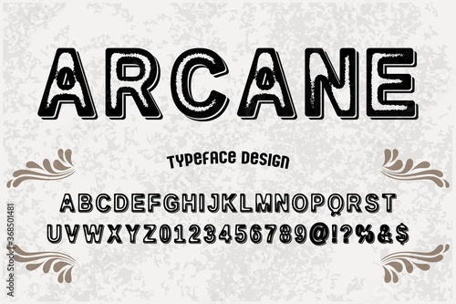 typeface vector  vintage font  alphabet design  white style background