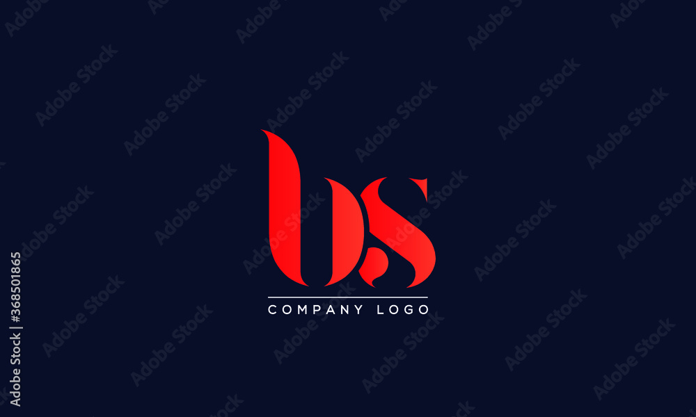 Obraz premium Initials BS or SB Logo Creative Template Sign Vector