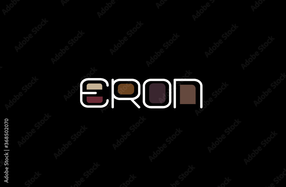 Eron Name Art in a Unique Contemporary Design in Java Brown Colors Eron Name Art in a Unique Contemporary Design in Java Brown Colors
