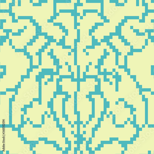 Pixel brain. Pixel art 8 bit. Human brain.