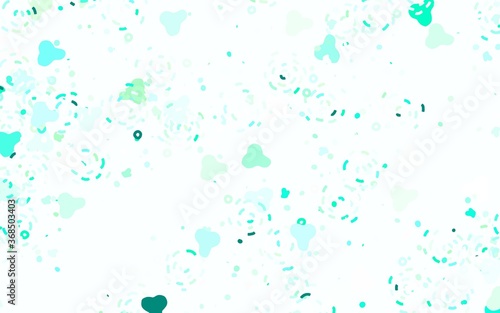 Light Blue  Green vector pattern with random forms.