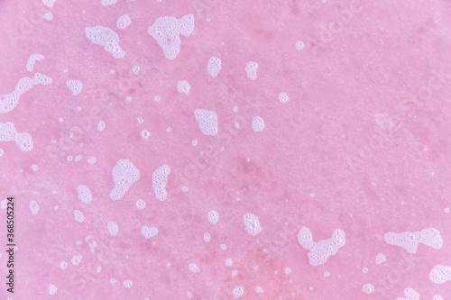 pink water with bubbles