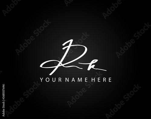 Signature Logo R and K, RK Initial letter. Elegant Handwriting calligraphic signature logo template design.
