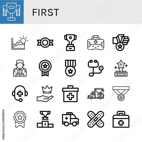 Set of first icons