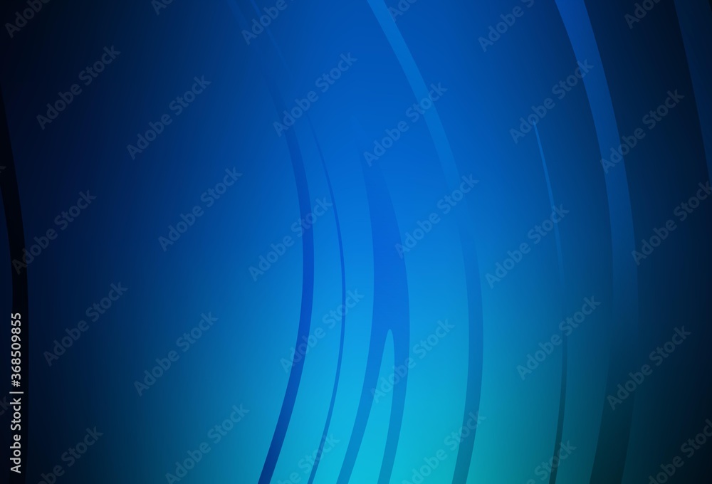 Dark BLUE vector background with curved lines. Dark BLUE vector background with curved lines.