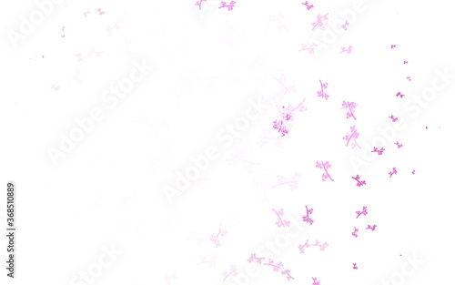 Light Purple  Pink vector natural backdrop with branches.