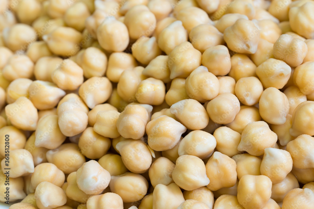 chickpeas (Cicer arietinum) closeup selective focus