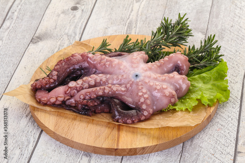 Raw octopus ready for cooking