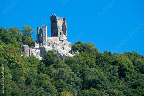 Картината върху платно Königswinter am Rhein, Drachenfels mit Burgruine