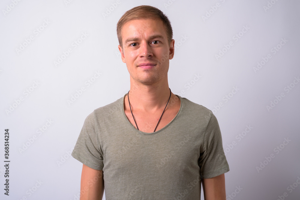 Portrait of man wearing clothes with military concept Portrait of man wearing clothes with military concept