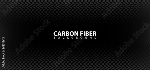 Black carbon fiber design background template vector