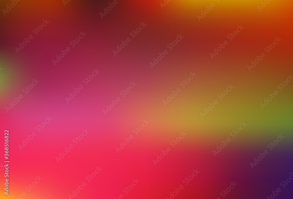 Light Red, Yellow vector blurred shine abstract texture.