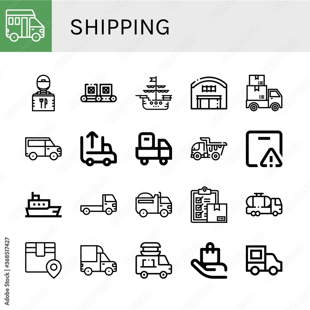 Set of shipping icons