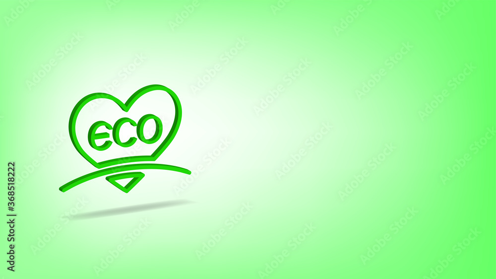 Abstract green 3d eco logo poster with shadow EPS10 Abstract green 3d eco logo poster with shadow EPS10