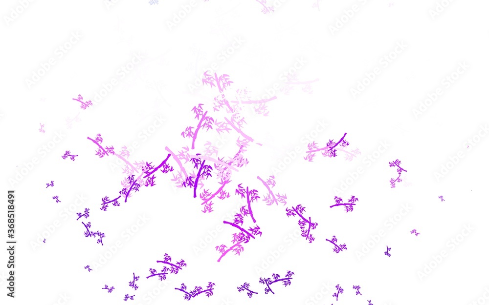 Light Purple vector doodle layout with branches. Light Purple vector doodle layout with branches.