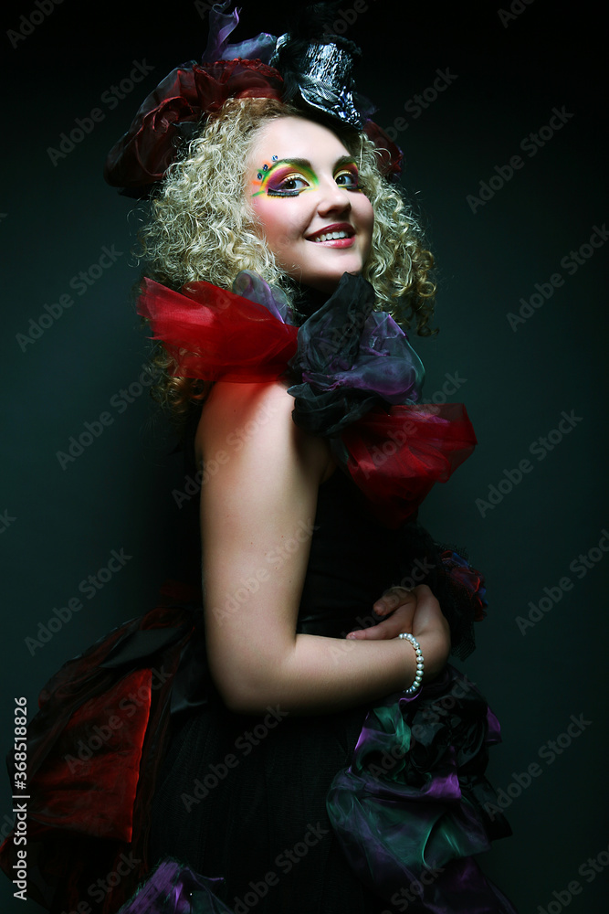 Fashion shot of lady in doll style Fashion shot of lady in doll style
