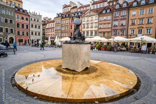 The central square in old town Warsaw, reconstructed after it was destroyed in WWII