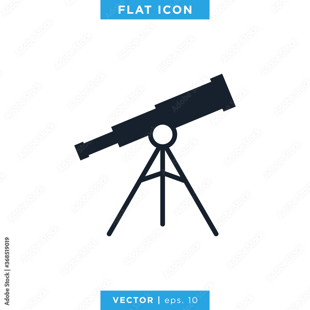 Telescope Icon Vector Design Template. Telescope Icon Vector Design Template.