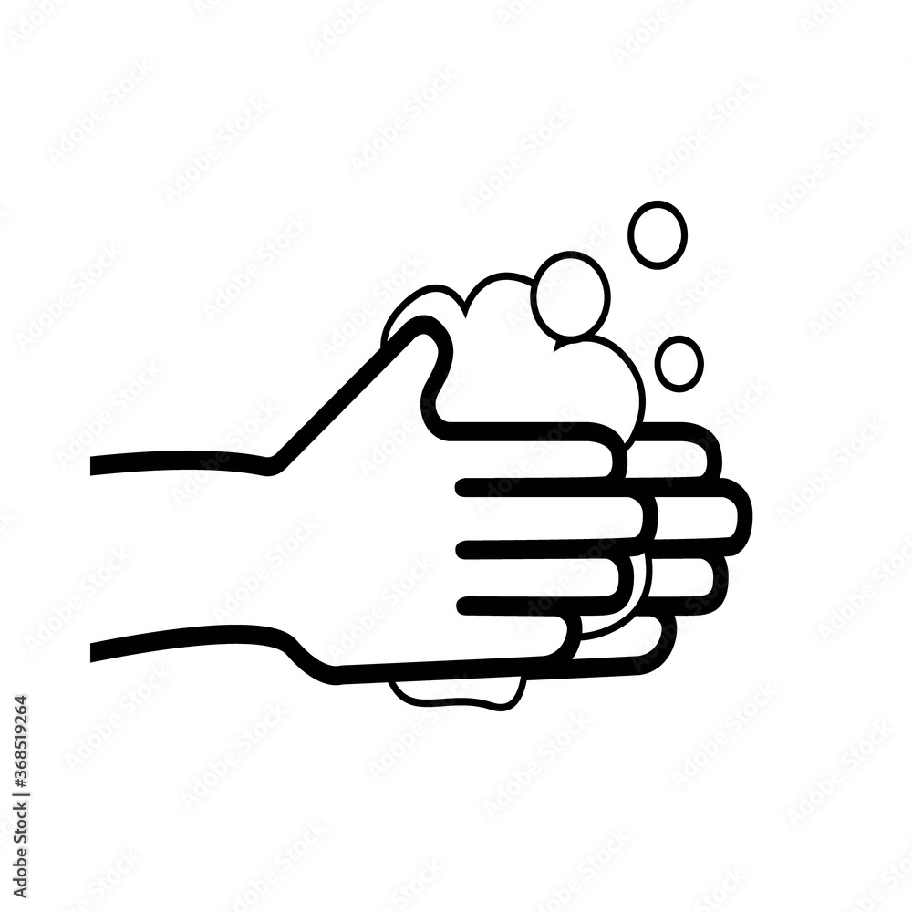 Wash your hands or safe hand washing vector symbol. Wash your hands or safe hand washing vector symbol.