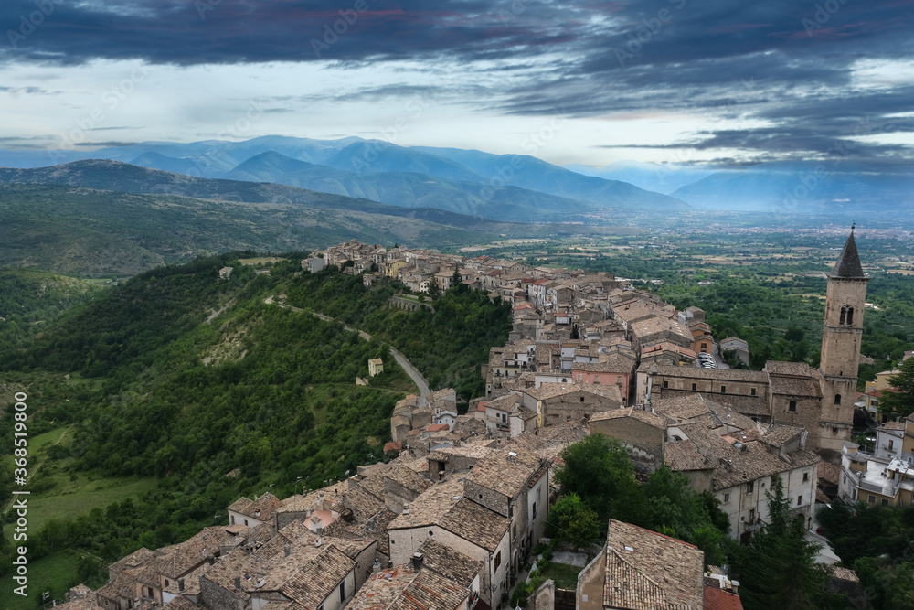 medieval town of pacentro in abruzzo italy