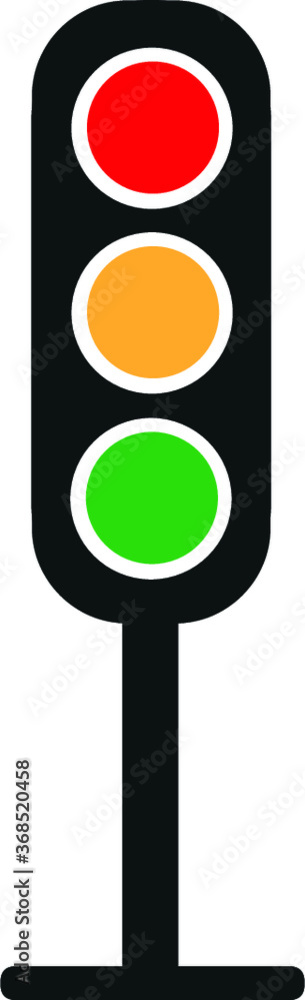 cartoon traffic light