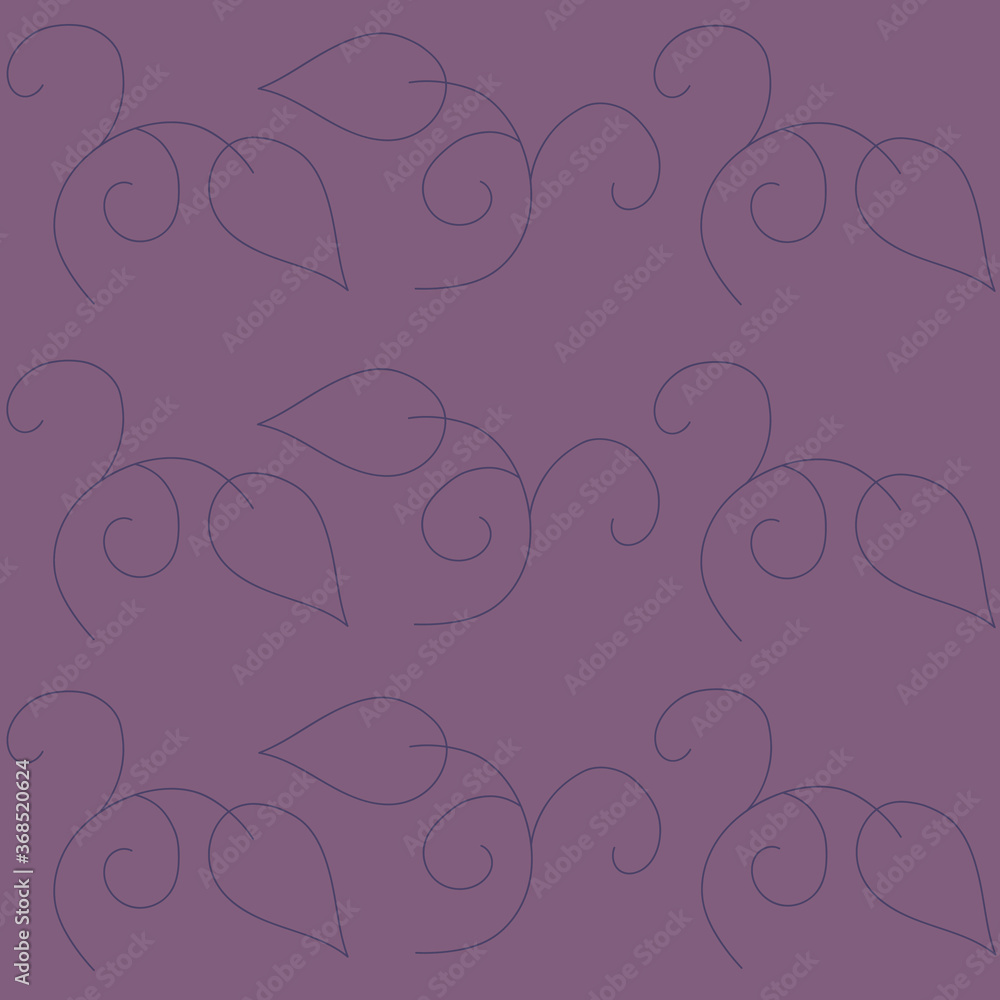 Pattern with curlicues and flowers Pattern with curlicues and flowers