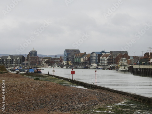 View of the town on the other side of the canal