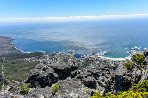 Aerial view of the Camps Bay and surroundings, Cape Town, South Africa