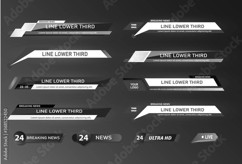 Black and white lower third.