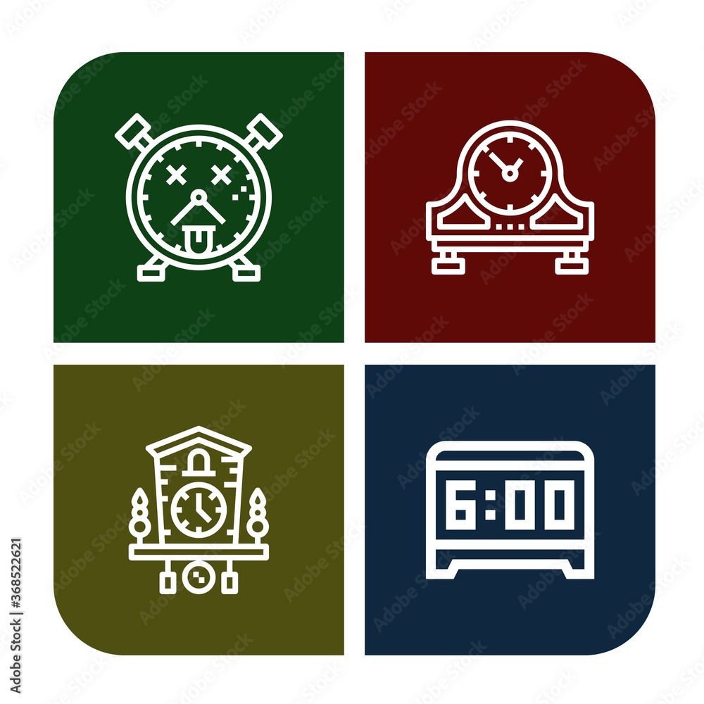 timepiece simple icons set