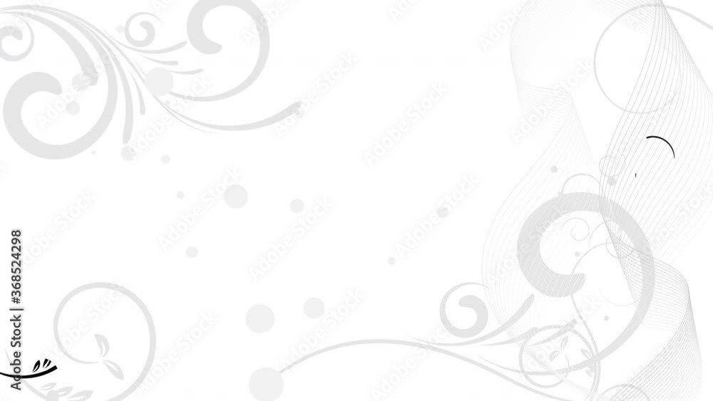 Animated floral background with space for text Animated floral background with space for text