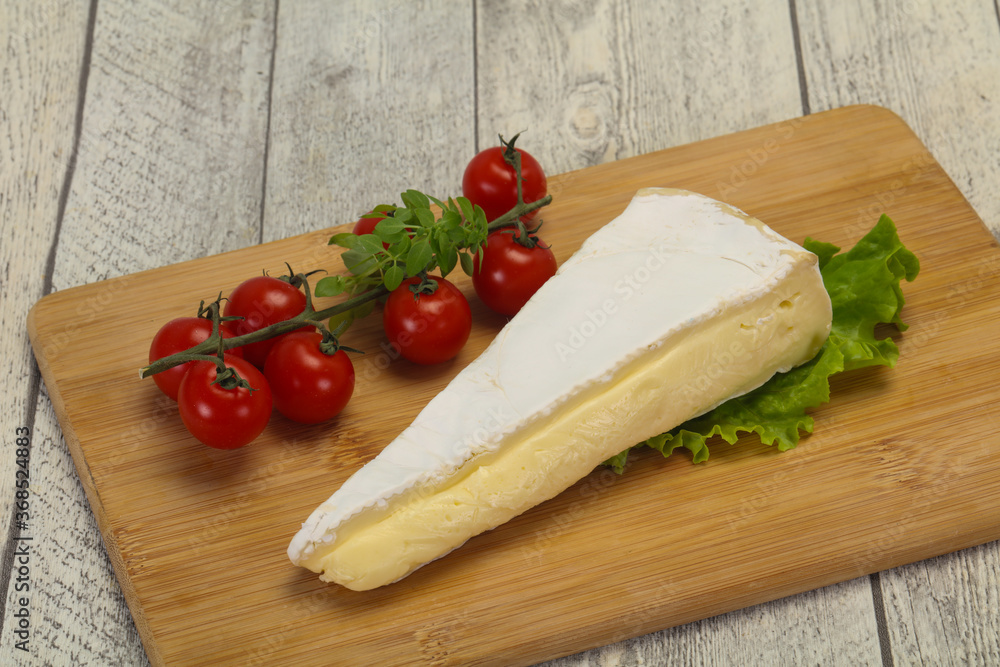 Brie cheese triangle served salad Brie cheese triangle served salad