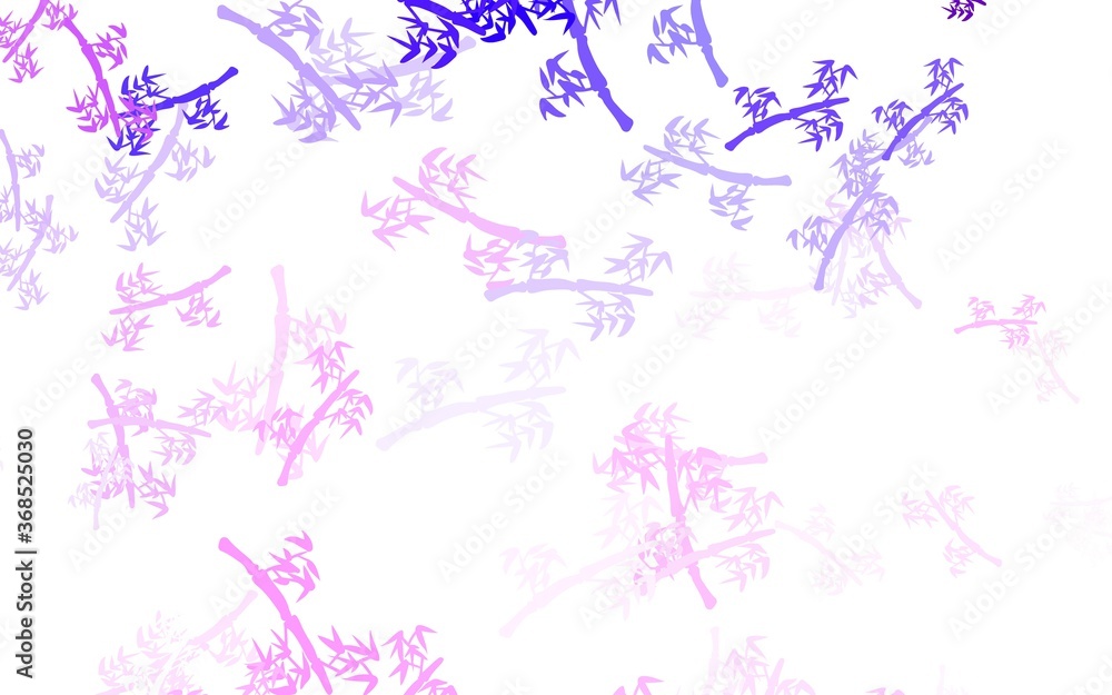 Light Pink, Blue vector elegant wallpaper with branches.