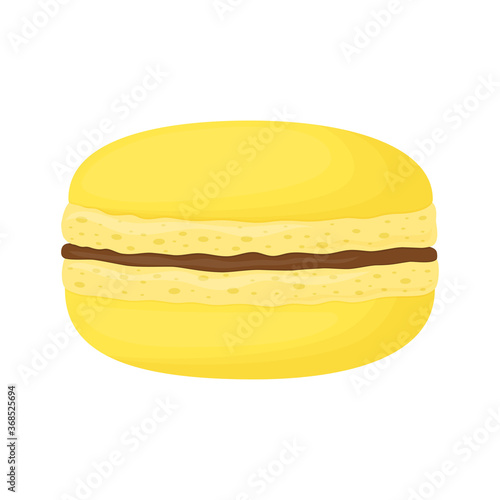 macaroon isolated on white background, vector illustration