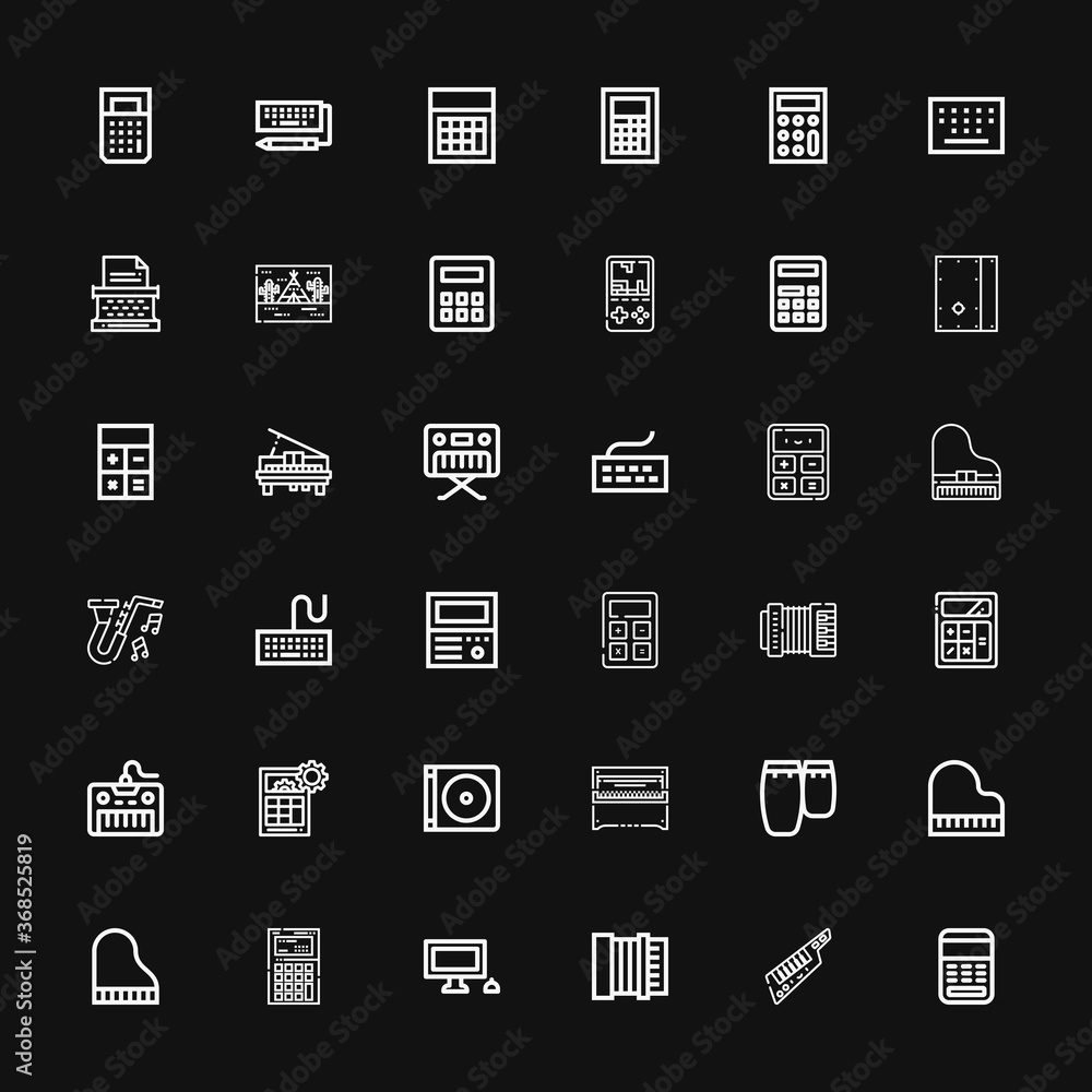 Editable 36 keyboard icons for web and mobile Editable 36 keyboard icons for web and mobile