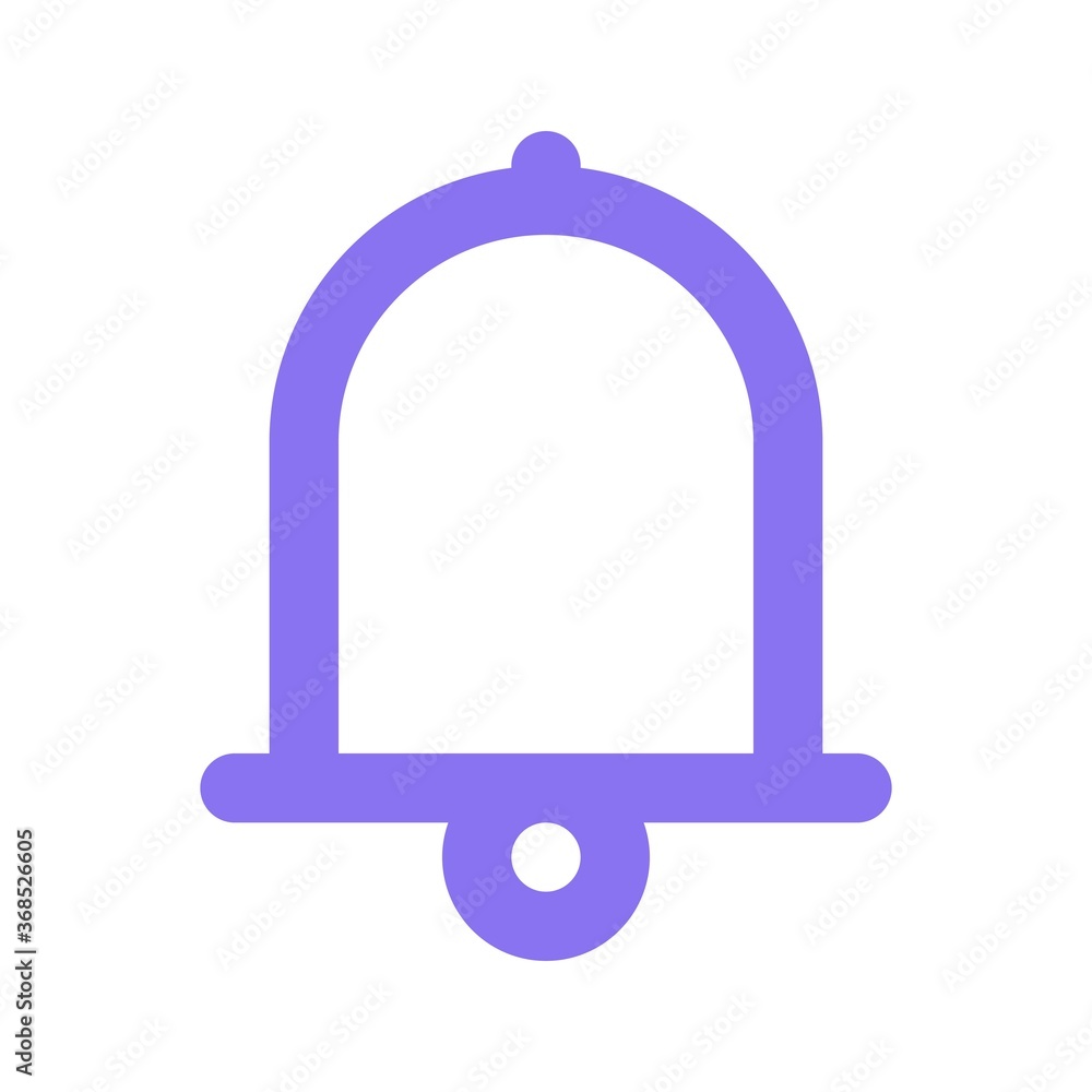 Bell icon in flat style isolated on white background. Notification, alarm symbol. Bell icon in flat style isolated on white background. Notification, alarm symbol.