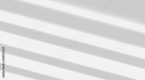 Vector diagonal mesh lines illustration. Soft natural realistic gray shadow effect background. Window jalousie blinds and overlay shading on the white floor