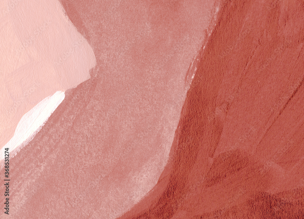 Fototapeta premium Mixed media painting. Hand painted minimalist image for creative design of posters, cards, wallpapers, banners, websites, prints, etc. Modern piece of art. Warm colour palette.