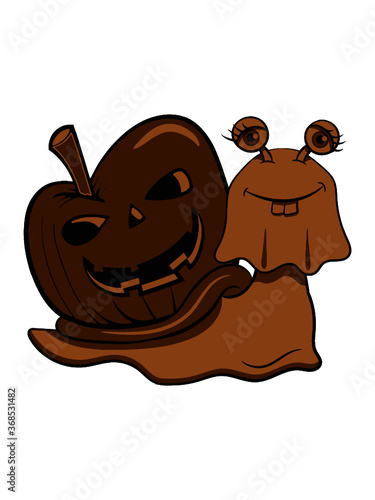 Schnecke lustig halloween geist 