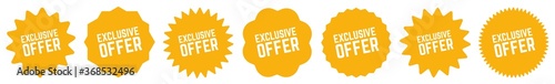 Exclusive Offer Tag Orange | Icon | Sticker | Deal Label | Variations