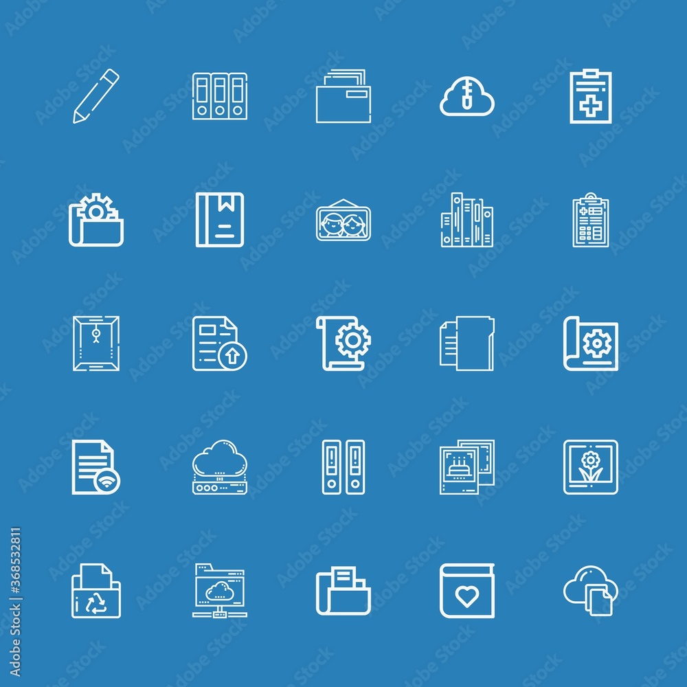 Editable 25 folder icons for web and mobile