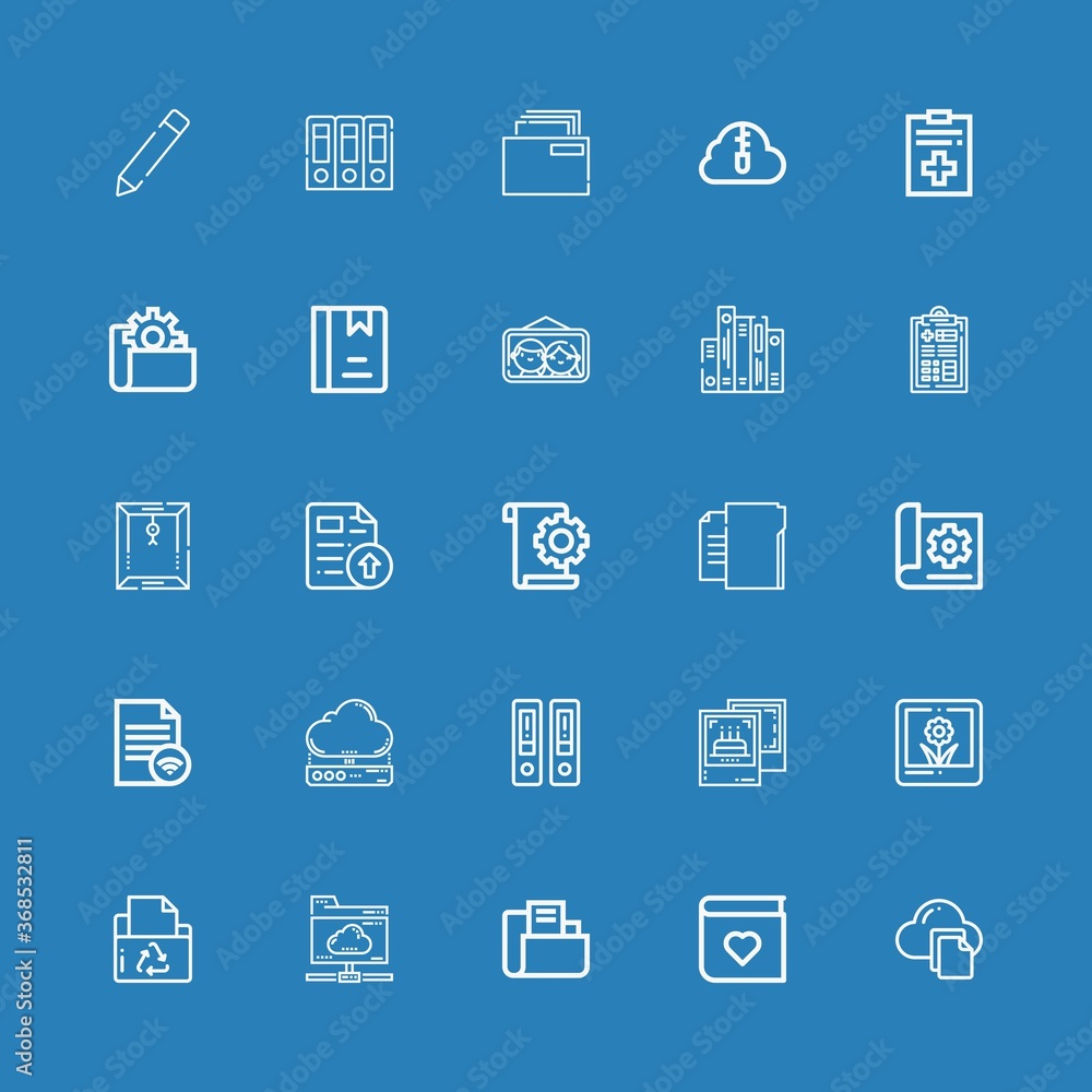 Editable 25 folder icons for web and mobile Editable 25 folder icons for web and mobile