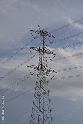 Connessioni elettriche, energia, traliccio alta tensione