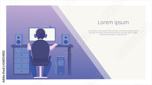 Page presentation layout design template of streaming games. For brochure ,book , magazine, report and company profile.